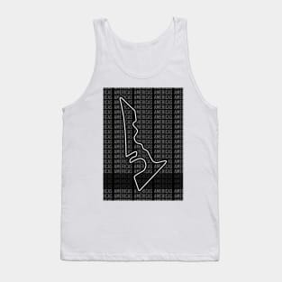 Americas  - F1 Circuit - Black and White Tank Top